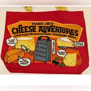 NEW 2025 Trader Joes Canvas “Cheese” Tote Bag ❤️